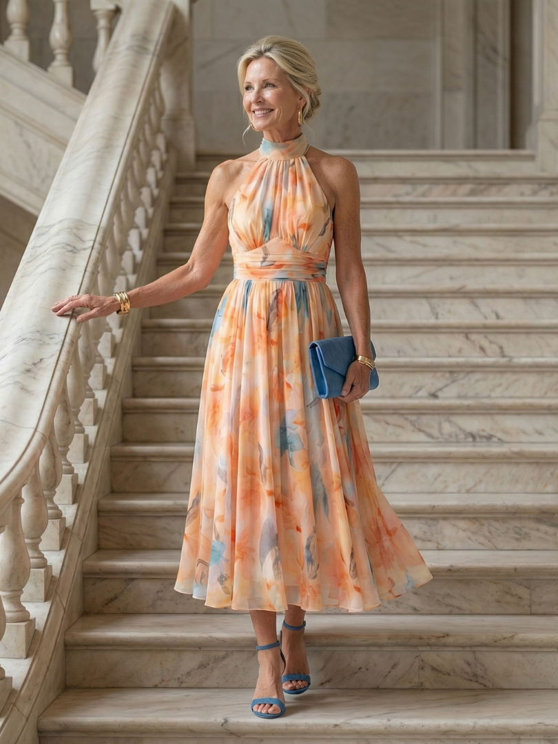 Lucia | Vestido midi halter