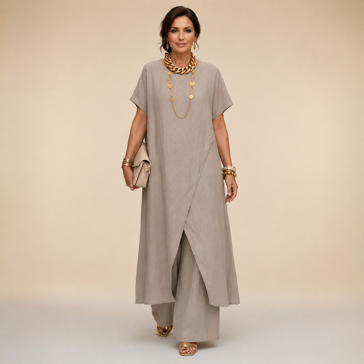 Adelina - conjunto holgado asimetrico, elegante y comodo