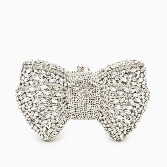 Clutch Plateado Lazo