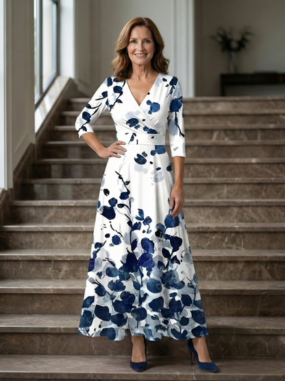 Andrea | Vestido Midi con Escote Cruzado