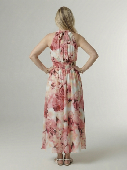 Vestido midi sin mangas cómodo con cuello halter | Beatriz