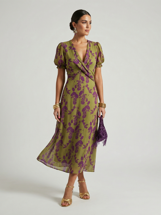 Fernanda | Vestido midi floral