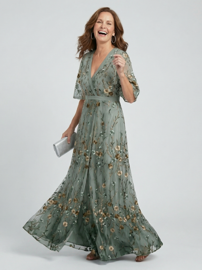 Valeria | Vestido maxi halter floral