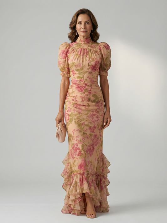 Elena | Vestido maxi de escote alto
