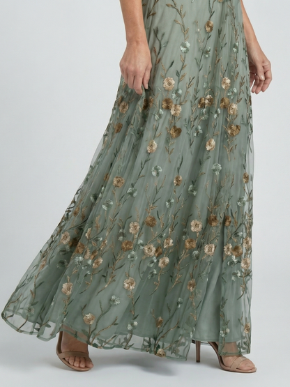 Valeria | Vestido maxi halter floral