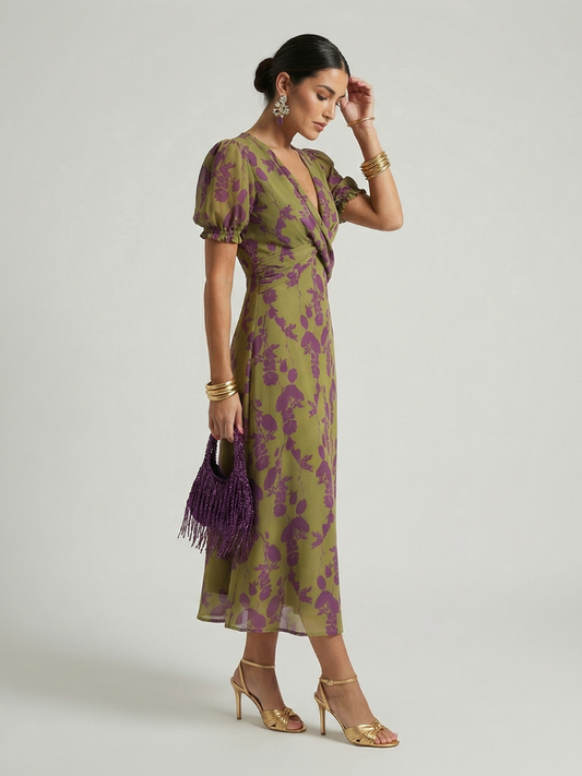 Fernanda | Vestido midi floral