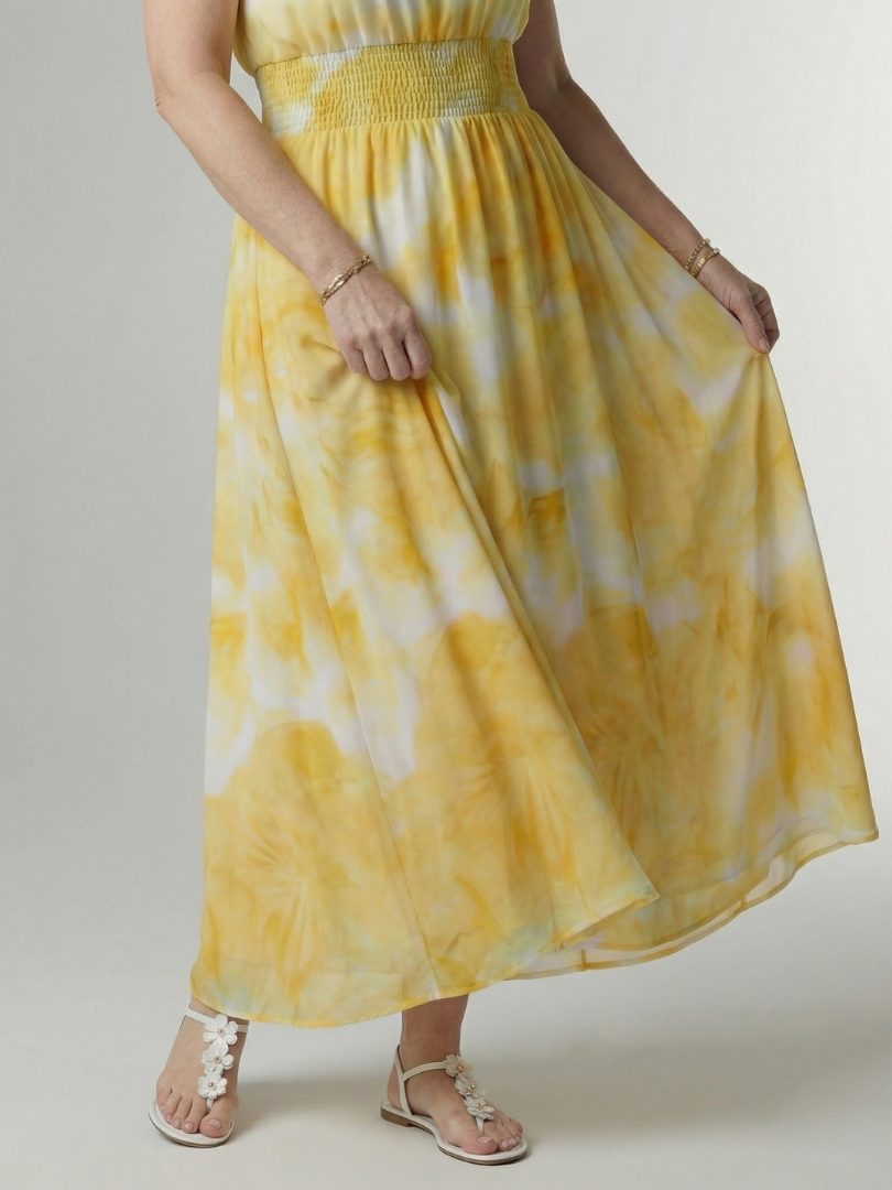 Vestido midi sin mangas cómodo con cuello halter | Beatriz