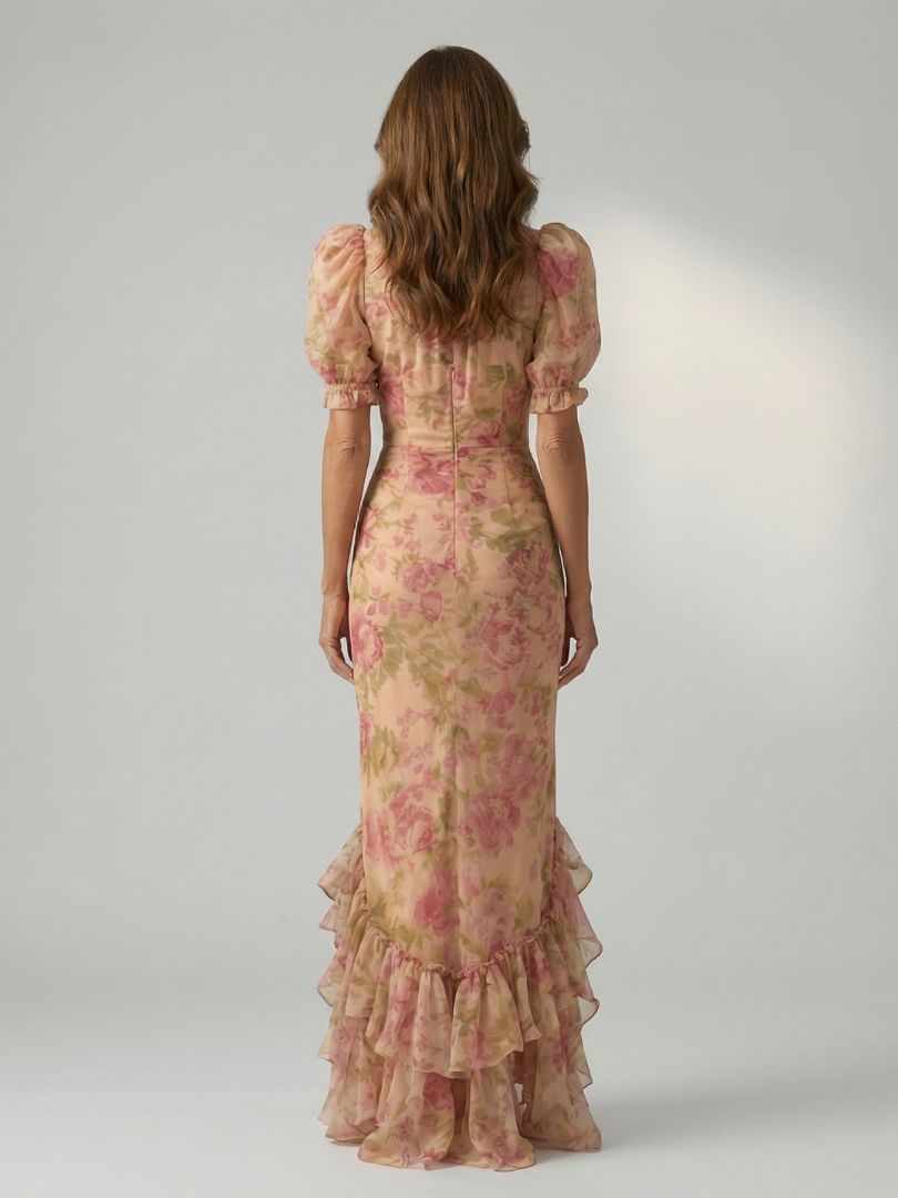 Elena | Vestido maxi de escote alto