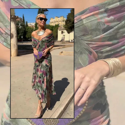 Malvina - Vestido gasa floral