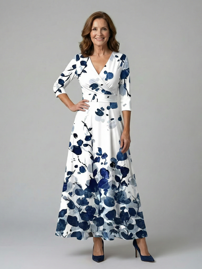 Andrea | Vestido Midi con Escote Cruzado