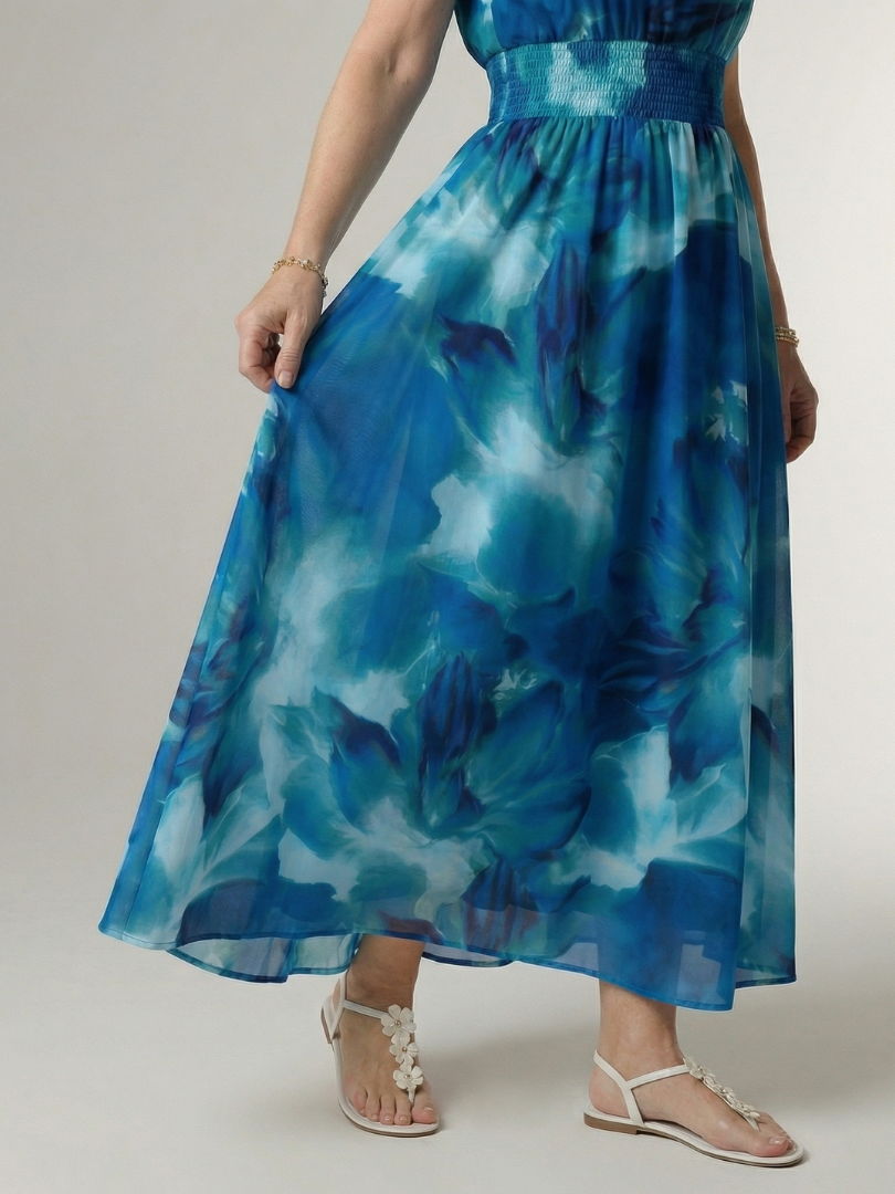 Vestido midi sin mangas cómodo con cuello halter | Beatriz