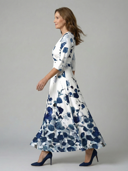 Andrea | Vestido Midi con Escote Cruzado