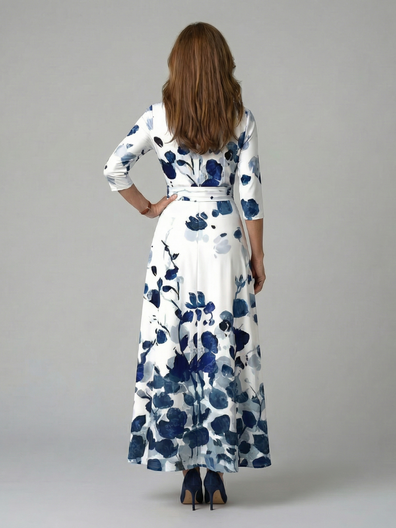 Andrea | Vestido Midi con Escote Cruzado
