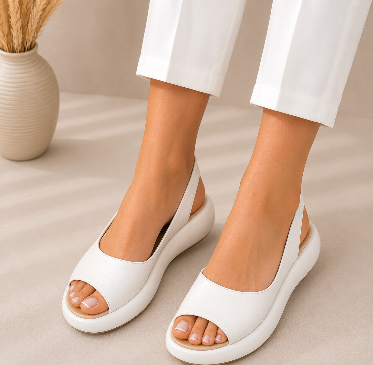 Sandalias planas y casuales de mujer ajustadas para verano Andrea