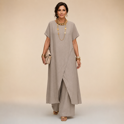 Adelina - conjunto holgado asimetrico, elegante y comodo