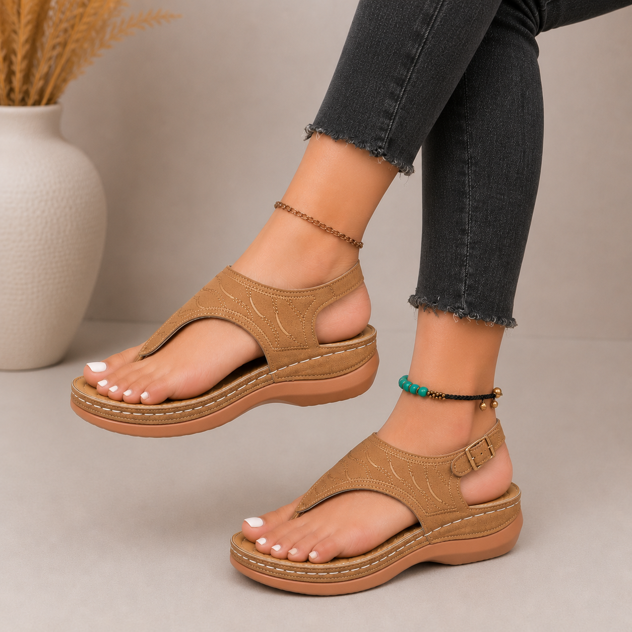 Sandalias para mujer con correa trasera y diseño abierto casual Toe