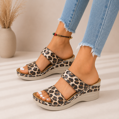Sandalias Leopardo de Suela Suave