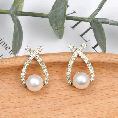Pendientes con perlas y circonitas