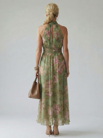 Solana | Vestido midi con cuello halter