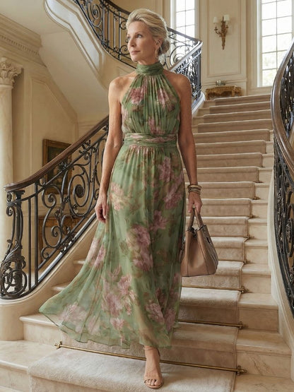 Solana | Vestido midi con cuello halter