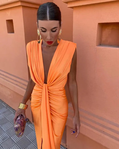 Maya- vestido de fiesta plunge