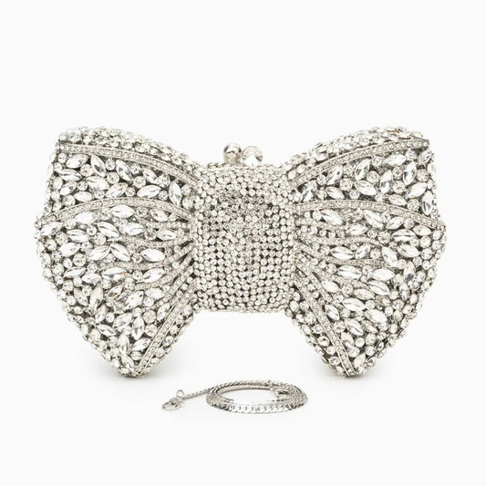 Clutch Plateado Lazo