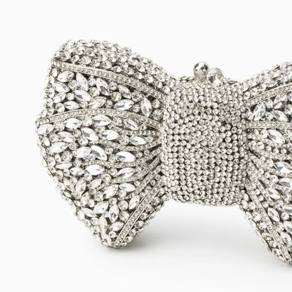 Clutch Plateado Lazo