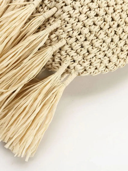 Bolso Hobo de Paja con Flecos – Estilo Boho Ligero para Verano