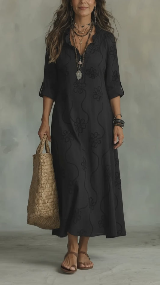 Vestido Floral Elegante- Rosa