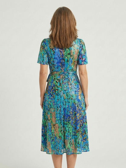 Zafrina | Vestido midi con estampado abstracto